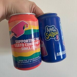 Absolut Vodka aluminum double-walled tumbler koozies (2)
